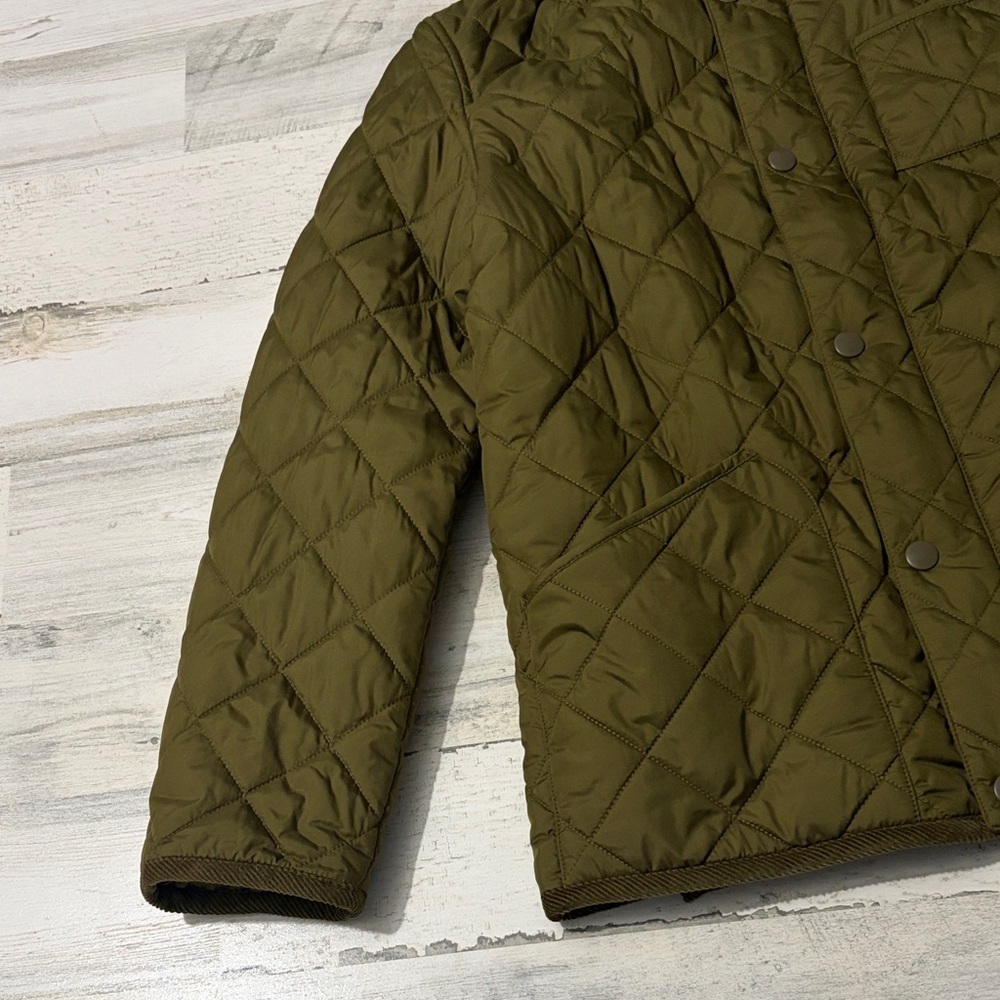 Crewcuts Olive Kids Quilted Barn Puffer Jacket Size 12 - Picture 2 of 10
